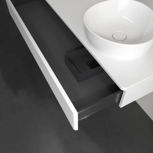 Bild von VILLEROY BOCH Antao Waschbeckenunterschrank, 1 Auszug, 1200 x 190 x 500 mm, Front mit Struktur, Glossy White Lacquer / Glossy White Lacquer #K12150GF