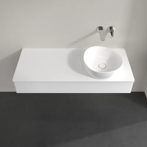 Bild von VILLEROY BOCH Antao Waschbeckenunterschrank, 1 Auszug, 1200 x 190 x 500 mm, Front mit Struktur, Glossy White Lacquer / Glossy White Lacquer #K12150GF