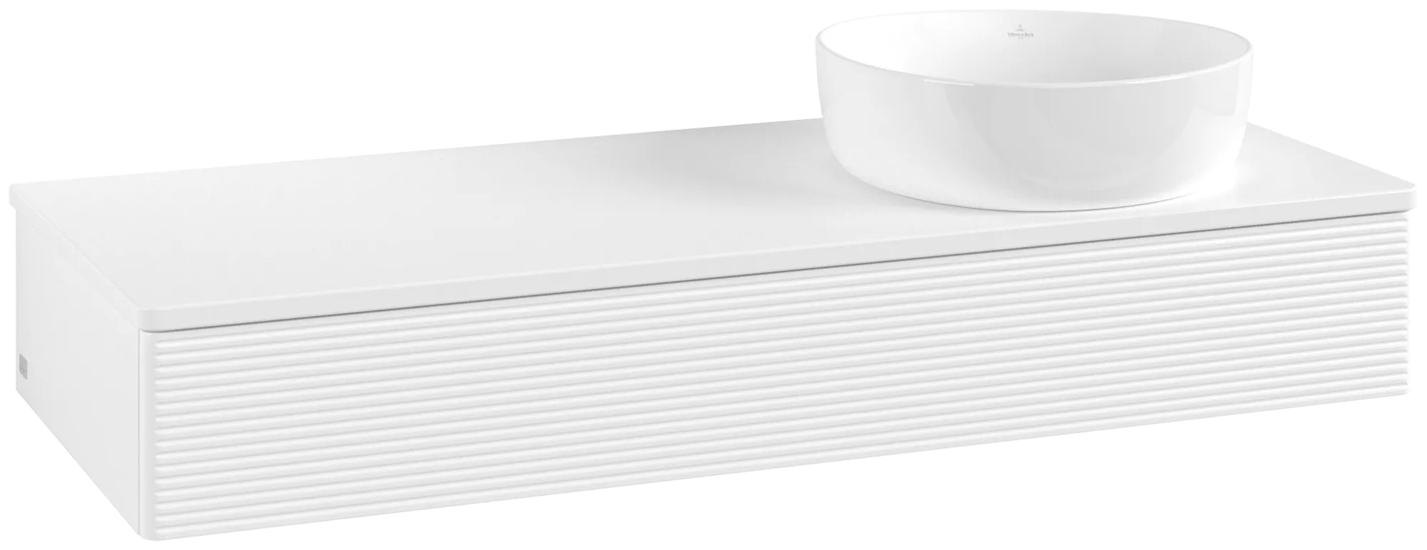 Bild von VILLEROY BOCH Antao Waschbeckenunterschrank, 1 Auszug, 1200 x 190 x 500 mm, Front mit Struktur, White Matt Lacquer / White Matt Lacquer #K12150MT