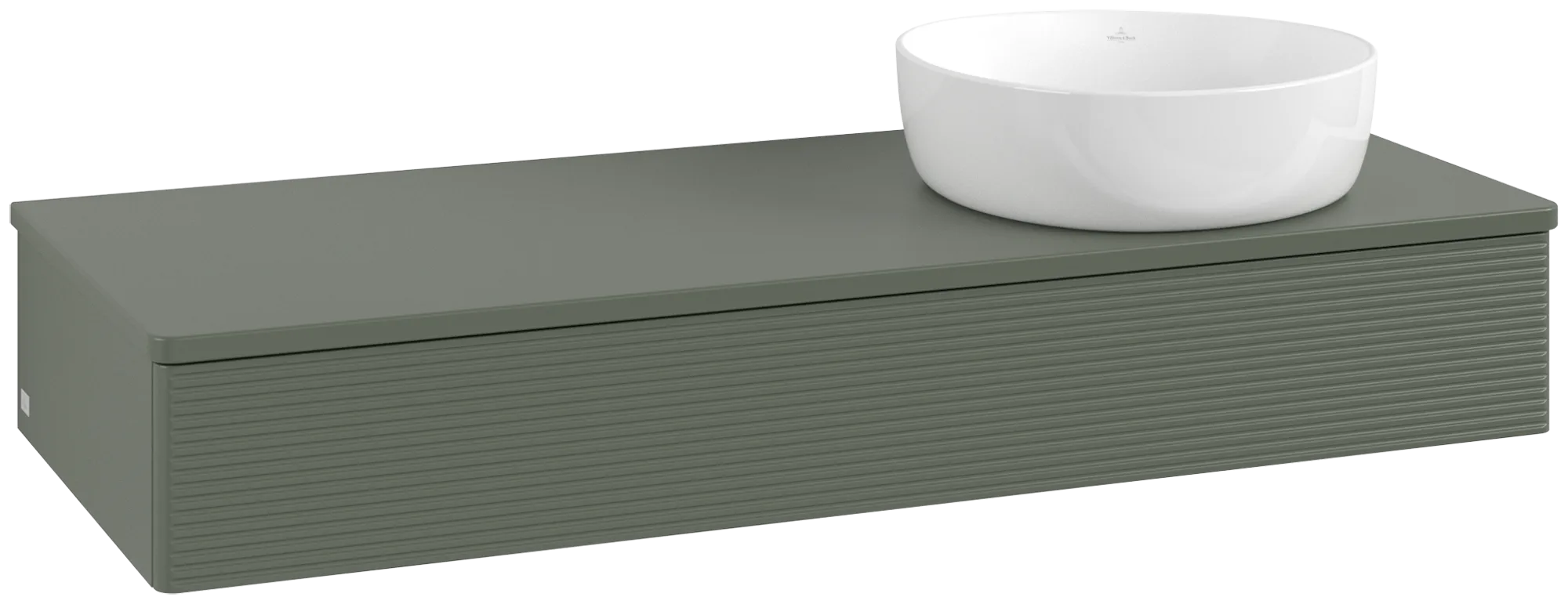 Bild von VILLEROY BOCH Antao Waschbeckenunterschrank, 1 Auszug, 1200 x 190 x 500 mm, Front mit Struktur, Leaf Green Matt Lacquer / Leaf Green Matt Lacquer #K12150HL