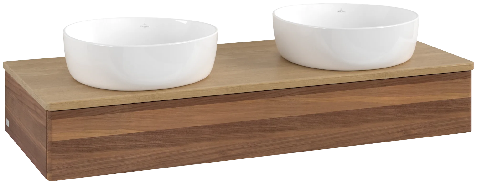 Bild von VILLEROY BOCH Antao Waschbeckenunterschrank, 1 Auszug, 1200 x 190 x 500 mm, Front ohne Struktur, Warm Walnut / Honey Oak #K13011HM