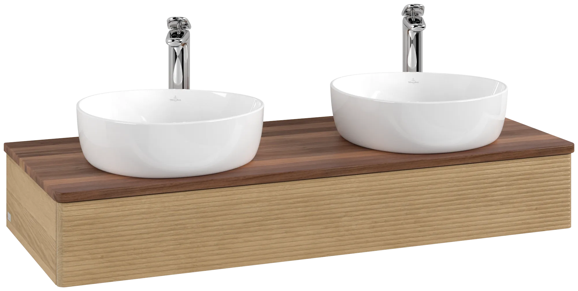 Obrázek VILLEROY BOCH Antao Vanity unit, 1 pull-out compartment, 1200 x 190 x 500 mm, Front with grain texture, Honey Oak / Warm Walnut #K13152HN