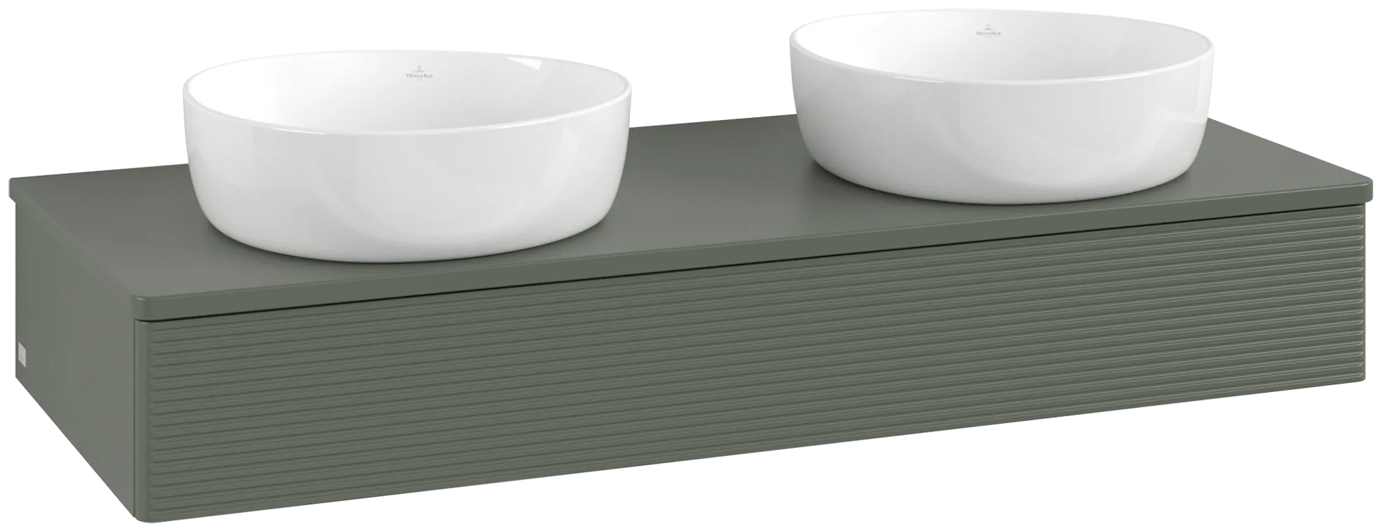 Bild von VILLEROY BOCH Antao Waschbeckenunterschrank, 1 Auszug, 1200 x 190 x 500 mm, Front mit Struktur, Leaf Green Matt Lacquer / Leaf Green Matt Lacquer #K13150HL