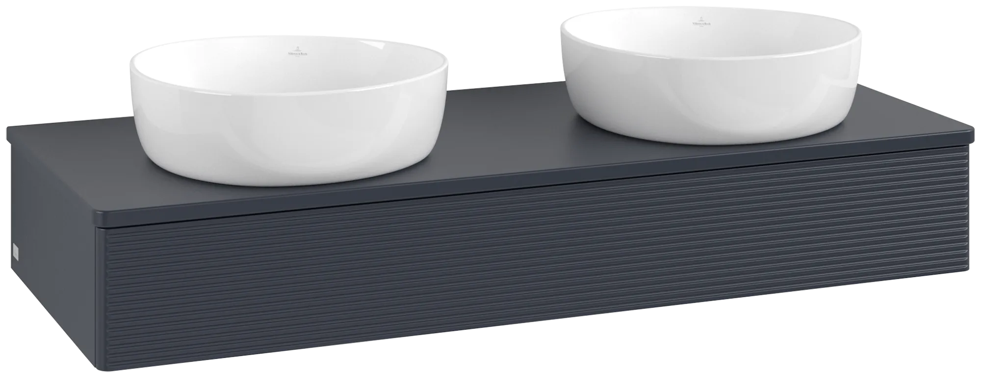Bild von VILLEROY BOCH Antao Waschbeckenunterschrank, 1 Auszug, 1200 x 190 x 500 mm, Front mit Struktur, Midnight Blue Matt Lacquer / Midnight Blue Matt Lacquer #K13150HG