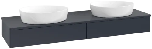 Bild von VILLEROY BOCH Antao Waschbeckenunterschrank, 2 Auszüge, 1600 x 190 x 500 mm, Front ohne Struktur, Midnight Blue Matt Lacquer / Midnight Blue Matt Lacquer #K17010HG