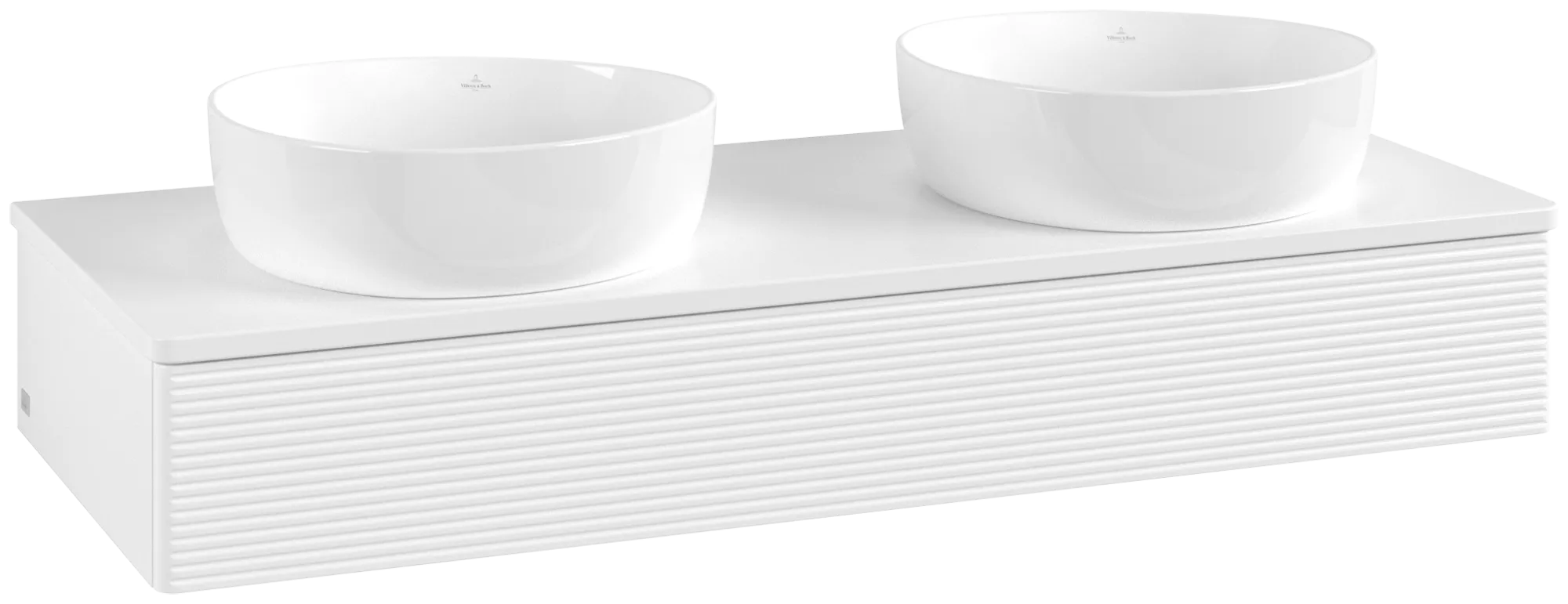 Bild von VILLEROY BOCH Antao Waschbeckenunterschrank, 1 Auszug, 1200 x 190 x 500 mm, Front mit Struktur, White Matt Lacquer / White Matt Lacquer #K13150MT