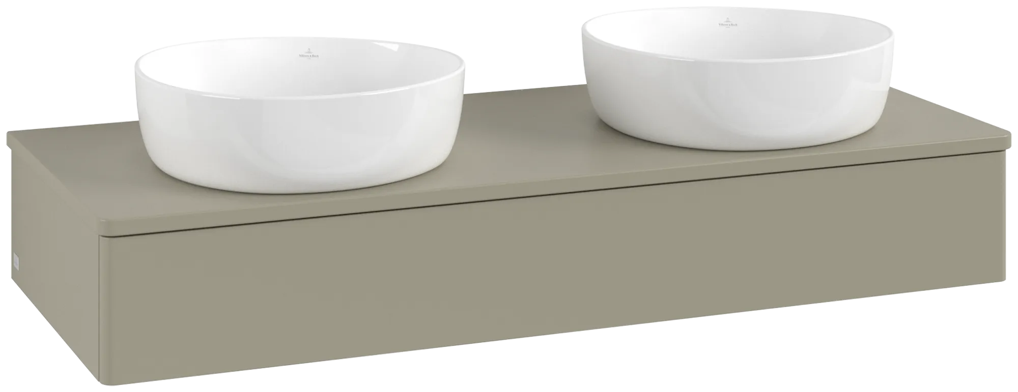 Bild von VILLEROY BOCH Antao Waschbeckenunterschrank, 1 Auszug, 1200 x 190 x 500 mm, Front ohne Struktur, Stone Grey Matt Lacquer / Stone Grey Matt Lacquer #K13050HK
