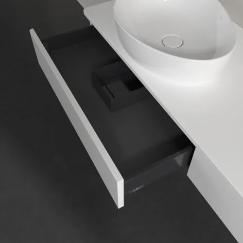Bild von VILLEROY BOCH Antao Waschbeckenunterschrank, 2 Auszüge, 1600 x 190 x 500 mm, Front ohne Struktur, White Matt Lacquer / White Matt Lacquer #K15010MT
