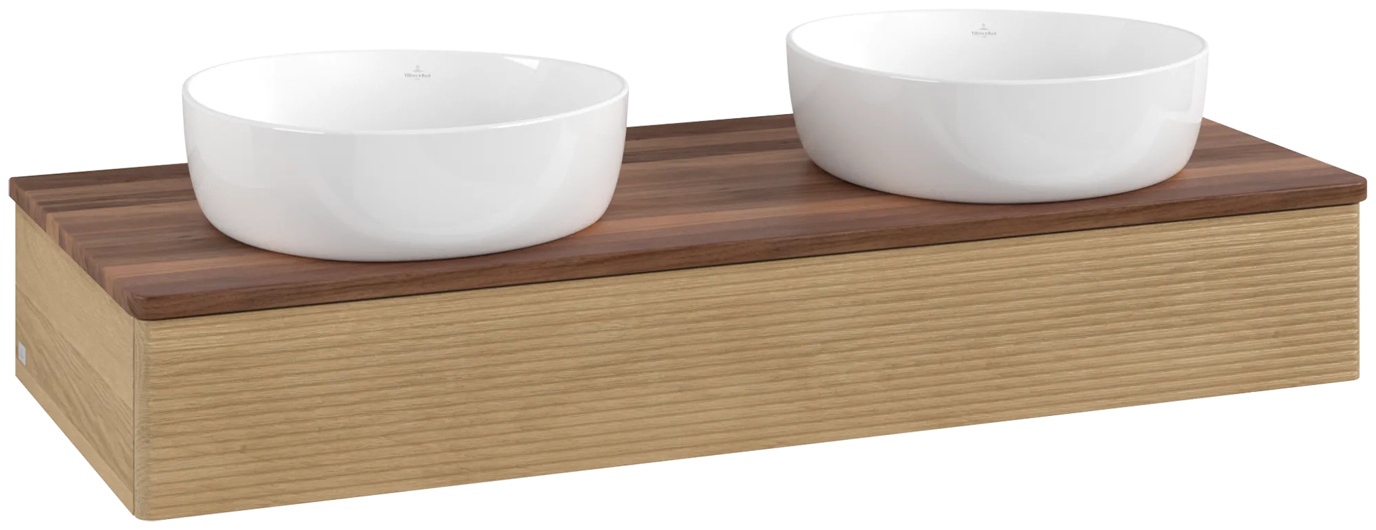 Obrázek VILLEROY BOCH Antao Vanity unit, 1 pull-out compartment, 1200 x 190 x 500 mm, Front with grain texture, Honey Oak / Warm Walnut #K13112HN