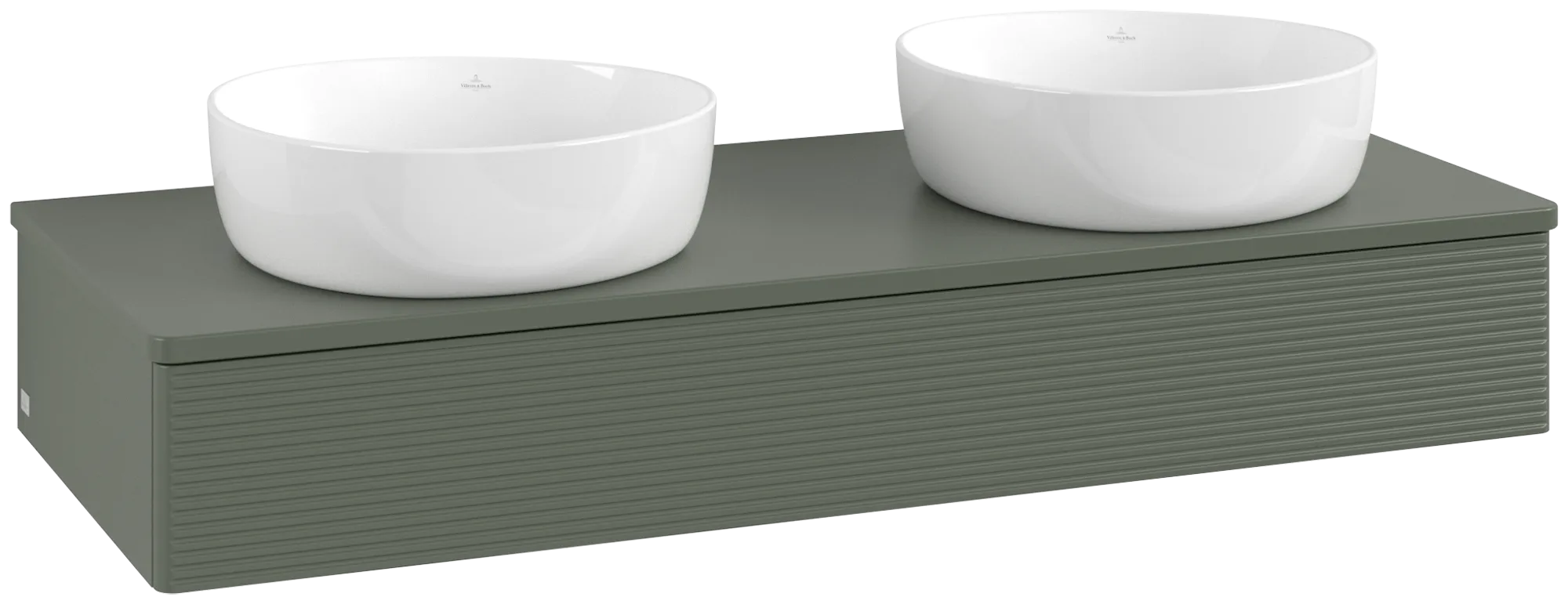 Bild von VILLEROY BOCH Antao Waschbeckenunterschrank, 1 Auszug, 1200 x 190 x 500 mm, Front mit Struktur, Leaf Green Matt Lacquer / Leaf Green Matt Lacquer #K13110HL