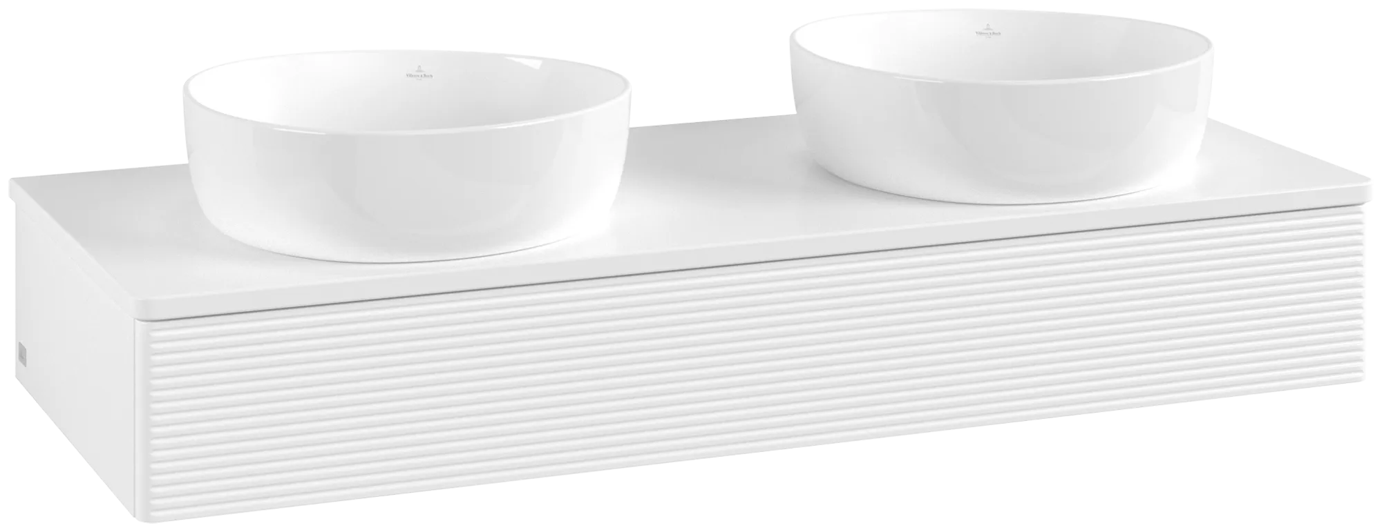 Bild von VILLEROY BOCH Antao Waschbeckenunterschrank, 1 Auszug, 1200 x 190 x 500 mm, Front mit Struktur, White Matt Lacquer / White Matt Lacquer #K13110MT