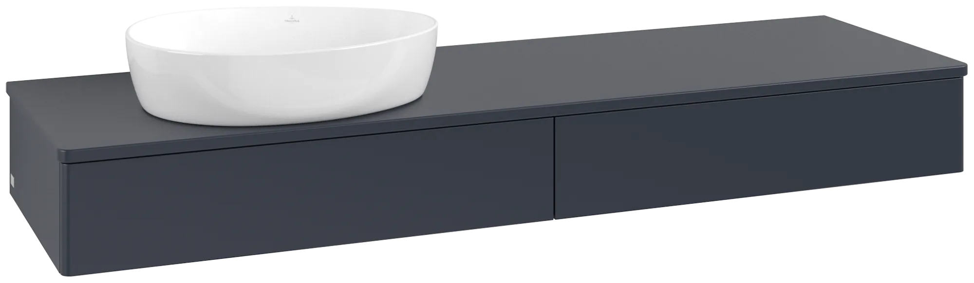 Bild von VILLEROY BOCH Antao Waschbeckenunterschrank, 2 Auszüge, 1600 x 190 x 500 mm, Front ohne Struktur, Midnight Blue Matt Lacquer / Midnight Blue Matt Lacquer #K15050HG