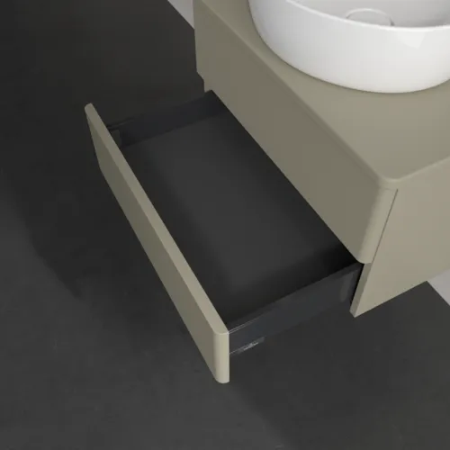 Bild von VILLEROY BOCH Antao Waschbeckenunterschrank, 2 Auszüge, 600 x 360 x 500 mm, Front ohne Struktur, Stone Grey Matt Lacquer / Stone Grey Matt Lacquer #K18010HK