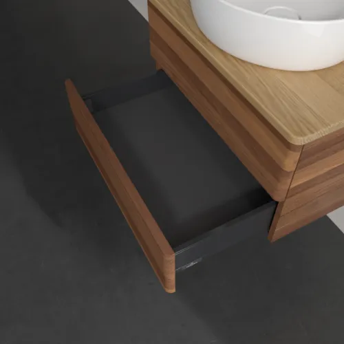 Obrázek VILLEROY BOCH Antao Vanity unit, 2 pull-out compartments, 600 x 360 x 500 mm, Front without structure, Warm Walnut / Honey Oak #K18051HM