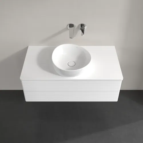 Bild von VILLEROY BOCH Antao Waschbeckenunterschrank, 2 Auszüge, 1000 x 360 x 500 mm, Front mit Struktur, White Matt Lacquer / White Matt Lacquer #K20110MT