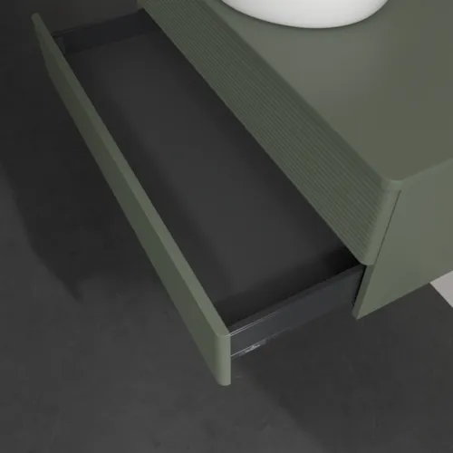 Bild von VILLEROY BOCH Antao Waschbeckenunterschrank, 2 Auszüge, 1000 x 360 x 500 mm, Front mit Struktur, Leaf Green Matt Lacquer / Leaf Green Matt Lacquer #K20110HL