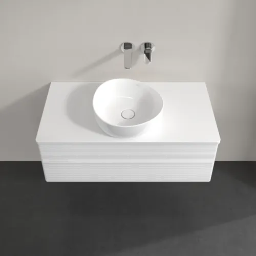 Bild von VILLEROY BOCH Antao Waschbeckenunterschrank, 2 Auszüge, 1000 x 360 x 500 mm, Front mit Struktur, Glossy White Lacquer / Glossy White Lacquer #K20150GF