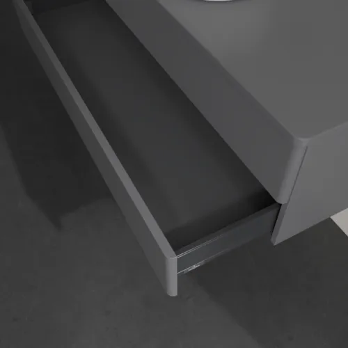 Picture of VILLEROY BOCH Antao Vanity unit, 2 pull-out compartments, 1200 x 360 x 500 mm, Front without structure, Anthracite Matt Lacquer / Anthracite Matt Lacquer #K21010GK