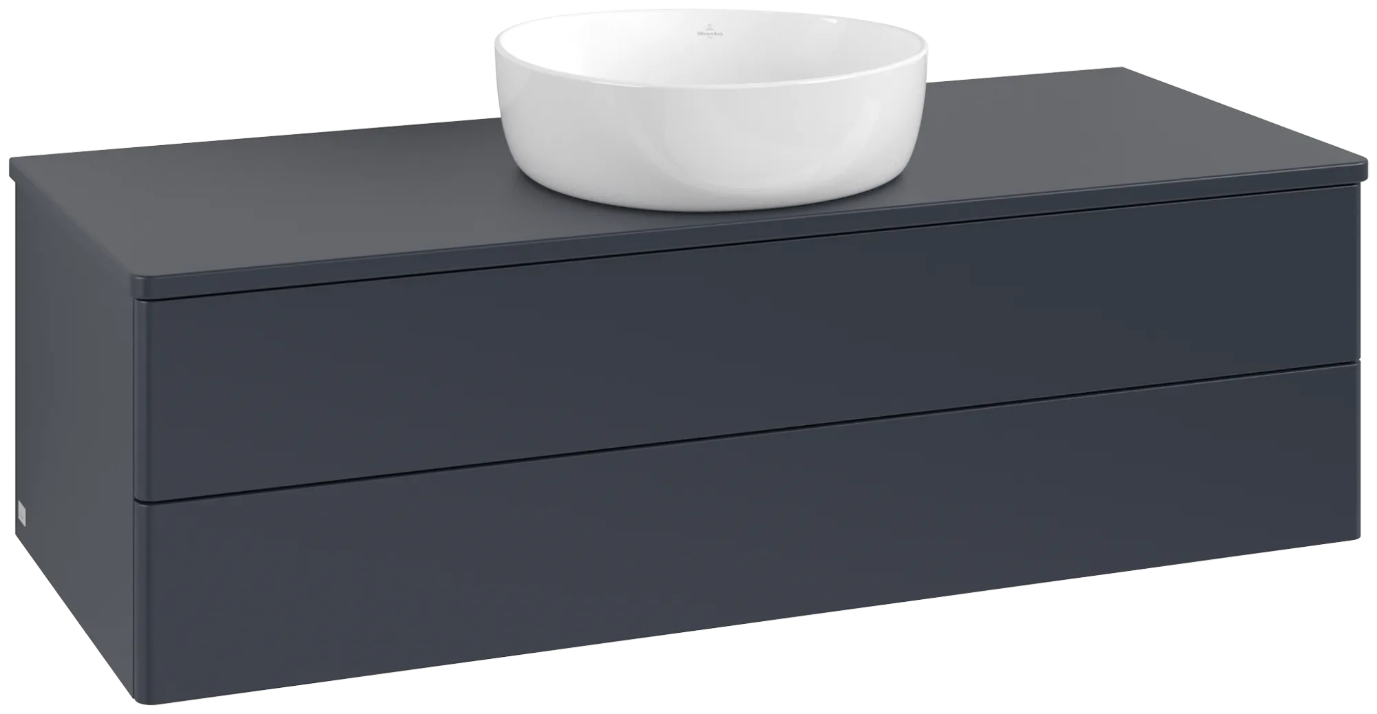 Bild von VILLEROY BOCH Antao Waschbeckenunterschrank, 2 Auszüge, 1200 x 360 x 500 mm, Front ohne Struktur, Midnight Blue Matt Lacquer / Midnight Blue Matt Lacquer #K21050HG