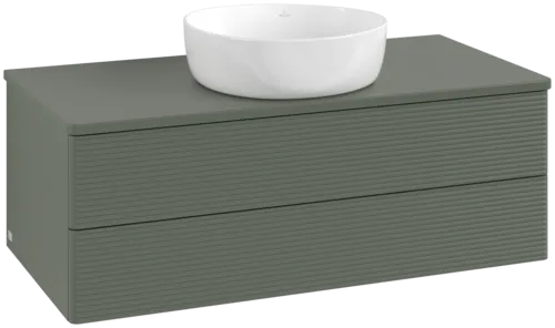 Bild von VILLEROY BOCH Antao Waschbeckenunterschrank, 2 Auszüge, 1000 x 360 x 500 mm, Front mit Struktur, Leaf Green Matt Lacquer / Leaf Green Matt Lacquer #K20150HL