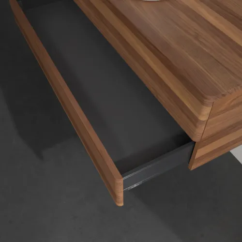 Bild von VILLEROY BOCH Antao Waschbeckenunterschrank, 2 Auszüge, 1200 x 360 x 500 mm, Front ohne Struktur, Warm Walnut / Warm Walnut #K21052HM