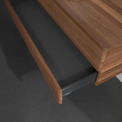 Bild von VILLEROY BOCH Antao Waschbeckenunterschrank, 2 Auszüge, 1200 x 360 x 500 mm, Front mit Struktur, Warm Walnut / Warm Walnut #K21112HM