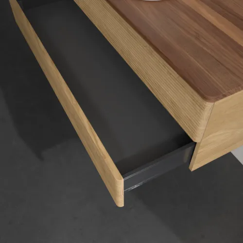 Bild von VILLEROY BOCH Antao Waschbeckenunterschrank, 2 Auszüge, 1200 x 360 x 500 mm, Front mit Struktur, Honey Oak / Warm Walnut #K21152HN