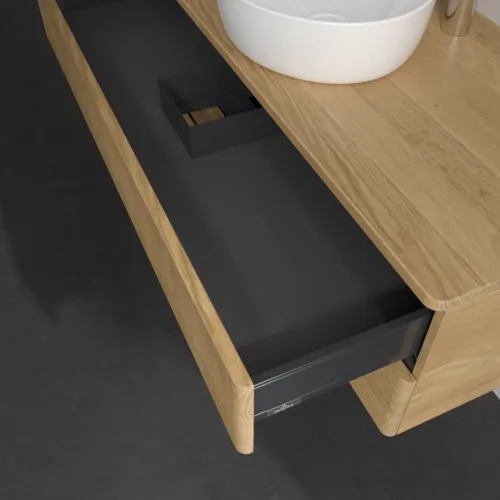 Bild von VILLEROY BOCH Antao Waschbeckenunterschrank, 2 Auszüge, 1200 x 360 x 500 mm, Front mit Struktur, Honey Oak / Honey Oak #K21151HN