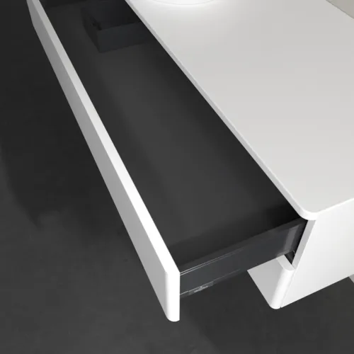 Bild von VILLEROY BOCH Antao Waschbeckenunterschrank, 2 Auszüge, 1200 x 360 x 500 mm, Front ohne Struktur, White Matt Lacquer / White Matt Lacquer #K22010MT