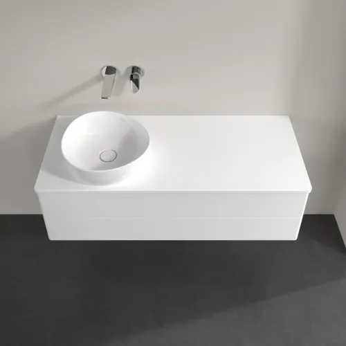 Bild von VILLEROY BOCH Antao Waschbeckenunterschrank, 2 Auszüge, 1200 x 360 x 500 mm, Front ohne Struktur, White Matt Lacquer / White Matt Lacquer #K22010MT