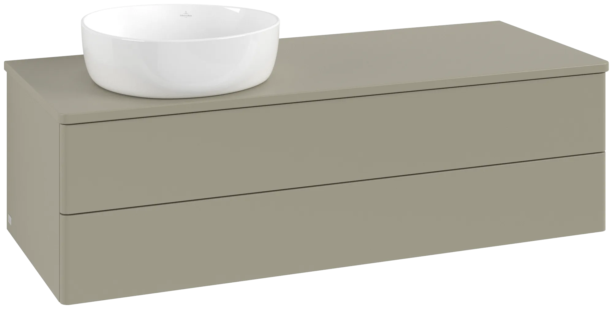 Bild von VILLEROY BOCH Antao Waschbeckenunterschrank, 2 Auszüge, 1200 x 360 x 500 mm, Front ohne Struktur, Stone Grey Matt Lacquer / Stone Grey Matt Lacquer #K22050HK