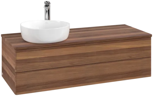 Bild von VILLEROY BOCH Antao Waschbeckenunterschrank, 2 Auszüge, 1200 x 360 x 500 mm, Front ohne Struktur, Warm Walnut / Warm Walnut #K22052HM