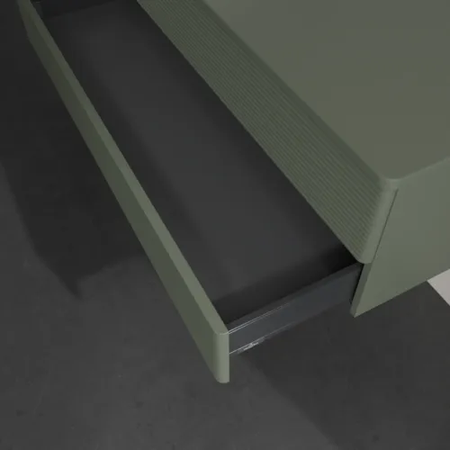 Bild von VILLEROY BOCH Antao Waschbeckenunterschrank, 2 Auszüge, 1200 x 360 x 500 mm, Front mit Struktur, Leaf Green Matt Lacquer / Leaf Green Matt Lacquer #K22110HL