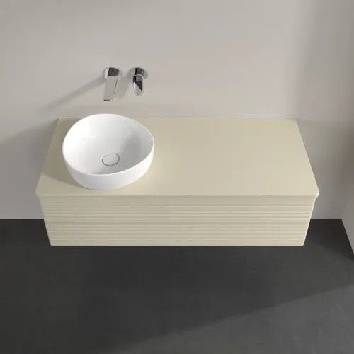 Bild von VILLEROY BOCH Antao Waschbeckenunterschrank, 2 Auszüge, 1200 x 360 x 500 mm, Front mit Struktur, Silk Grey Matt Lacquer / Silk Grey Matt Lacquer #K22110HJ
