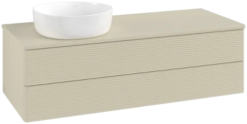 Bild von VILLEROY BOCH Antao Waschbeckenunterschrank, 2 Auszüge, 1200 x 360 x 500 mm, Front mit Struktur, Silk Grey Matt Lacquer / Silk Grey Matt Lacquer #K22110HJ