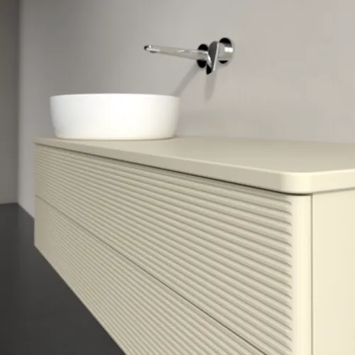 Bild von VILLEROY BOCH Antao Waschbeckenunterschrank, 2 Auszüge, 1200 x 360 x 500 mm, Front mit Struktur, Silk Grey Matt Lacquer / Silk Grey Matt Lacquer #K22110HJ