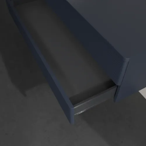 Bild von VILLEROY BOCH Antao Waschbeckenunterschrank, 2 Auszüge, 1200 x 360 x 500 mm, Front mit Struktur, Midnight Blue Matt Lacquer / Midnight Blue Matt Lacquer #K22110HG