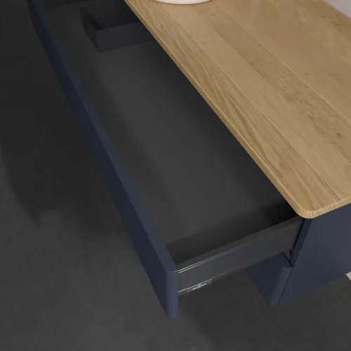 Bild von VILLEROY BOCH Antao Waschbeckenunterschrank, 2 Auszüge, 1200 x 360 x 500 mm, Front mit Struktur, Midnight Blue Matt Lacquer / Honey Oak #K22151HG