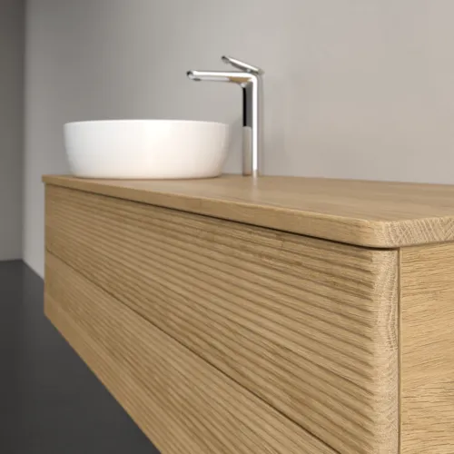 Bild von VILLEROY BOCH Antao Waschbeckenunterschrank, 2 Auszüge, 1200 x 360 x 500 mm, Front mit Struktur, Honey Oak / Honey Oak #K22151HN