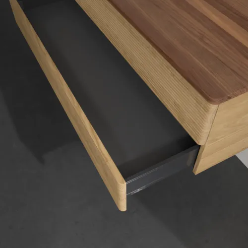 Bild von VILLEROY BOCH Antao Waschbeckenunterschrank, 2 Auszüge, 1200 x 360 x 500 mm, Front mit Struktur, Honey Oak / Warm Walnut #K22152HN