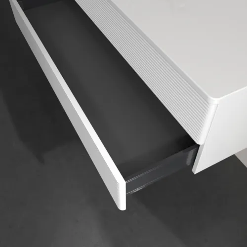 Bild von VILLEROY BOCH Antao Waschbeckenunterschrank, 2 Auszüge, 1200 x 360 x 500 mm, Front mit Struktur, Glossy White Lacquer / Glossy White Lacquer #K22150GF