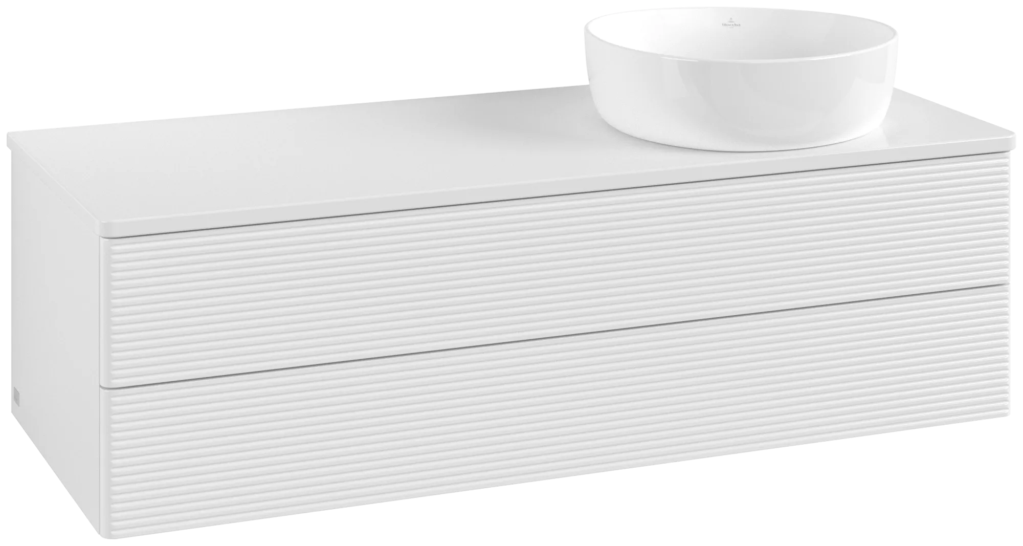 Bild von VILLEROY BOCH Antao Waschbeckenunterschrank, 2 Auszüge, 1200 x 360 x 500 mm, Front mit Struktur, Glossy White Lacquer / Glossy White Lacquer #K23150GF
