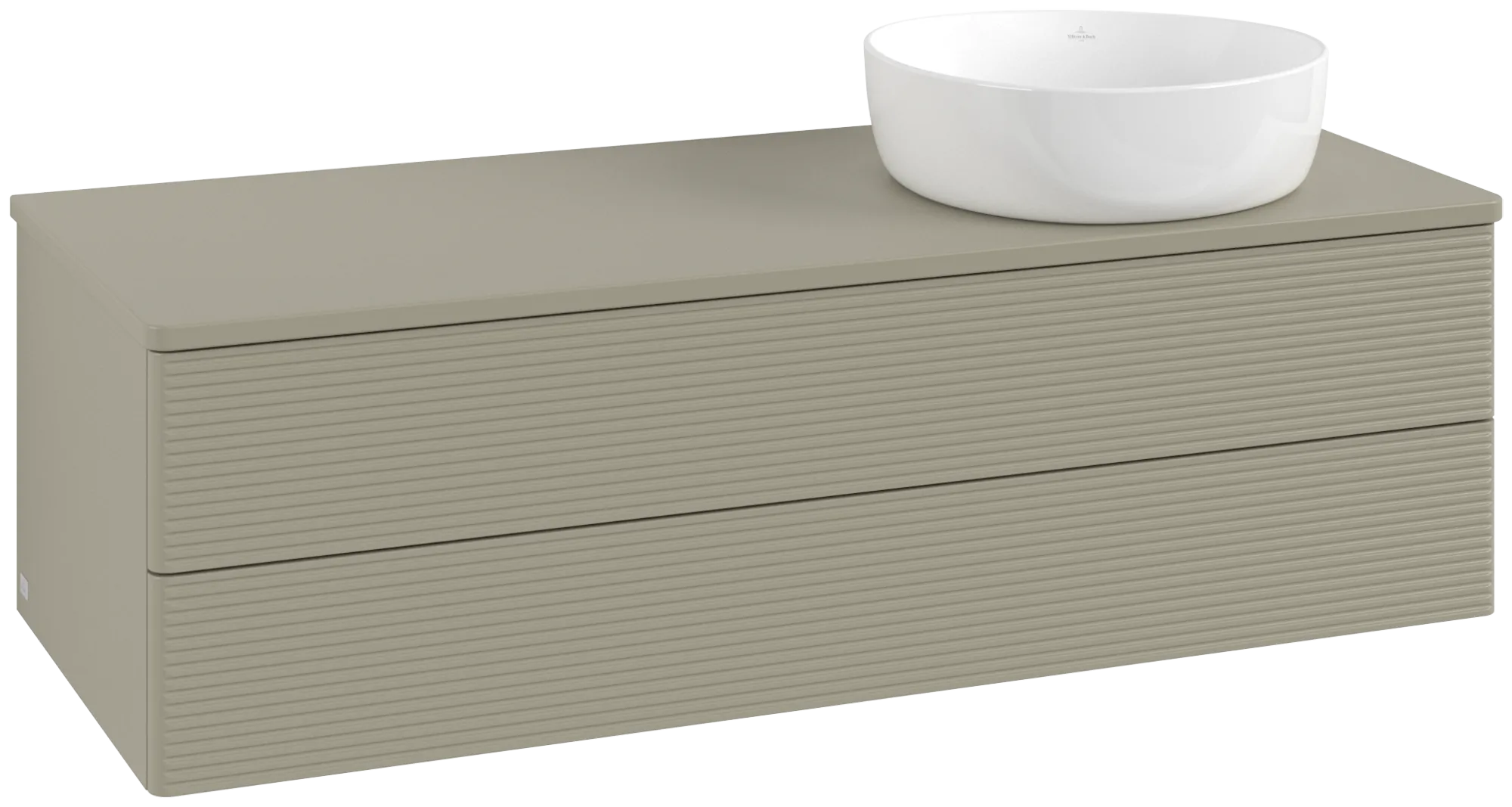 Obrázek VILLEROY BOCH Antao Vanity unit, 2 pull-out compartments, 1200 x 360 x 500 mm, Front with grain texture, Stone Grey Matt Lacquer / Stone Grey Matt Lacquer #K23110HK