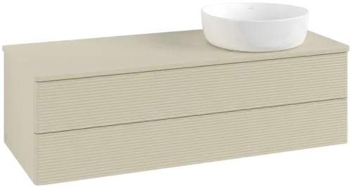 Bild von VILLEROY BOCH Antao Waschbeckenunterschrank, 2 Auszüge, 1200 x 360 x 500 mm, Front mit Struktur, Silk Grey Matt Lacquer / Silk Grey Matt Lacquer #K23110HJ