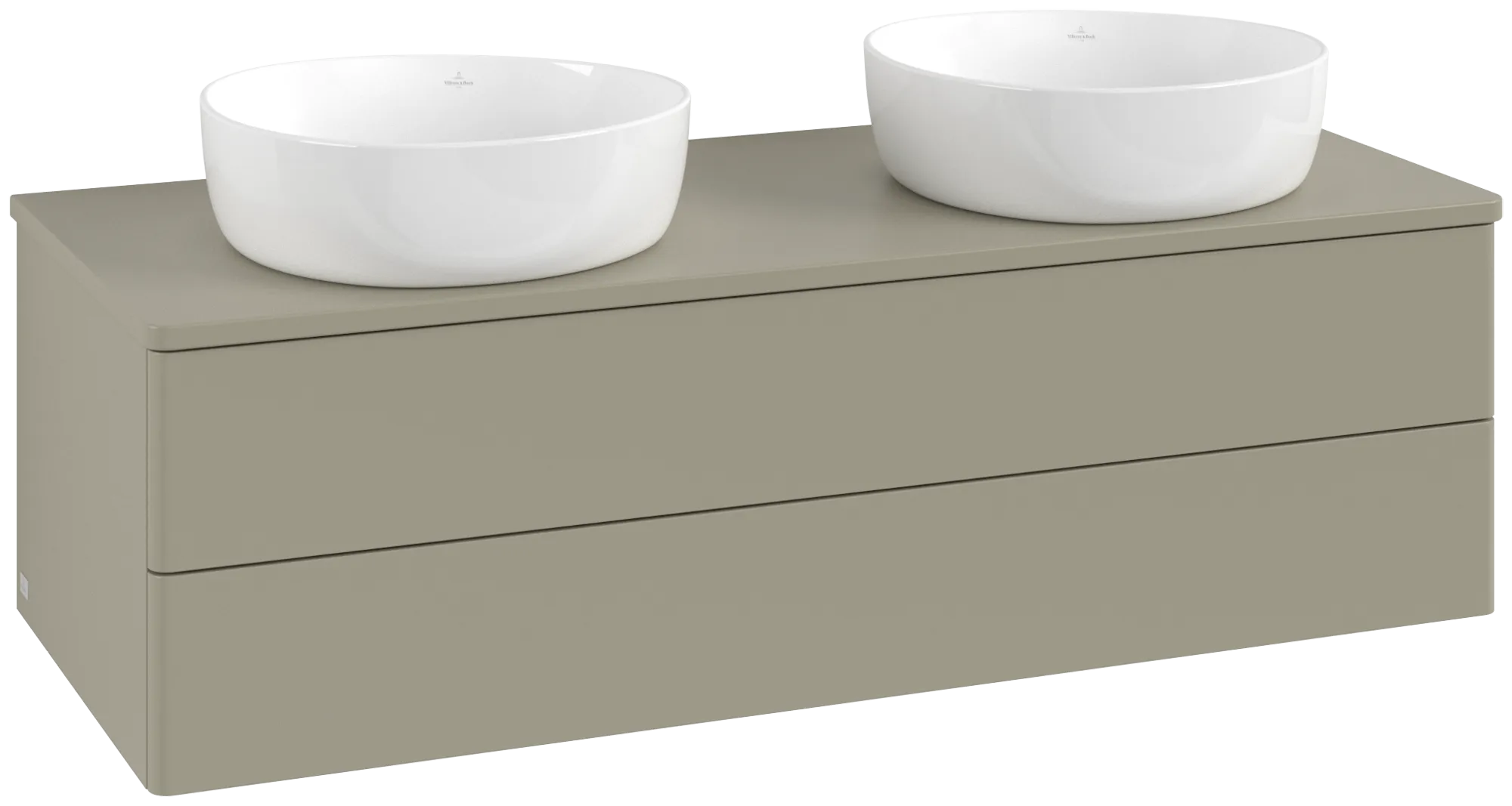 Bild von VILLEROY BOCH Antao Waschbeckenunterschrank, 2 Auszüge, 1200 x 360 x 500 mm, Front ohne Struktur, Stone Grey Matt Lacquer / Stone Grey Matt Lacquer #K24050HK
