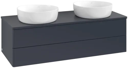 Bild von VILLEROY BOCH Antao Waschbeckenunterschrank, 2 Auszüge, 1200 x 360 x 500 mm, Front ohne Struktur, Midnight Blue Matt Lacquer / Midnight Blue Matt Lacquer #K24050HG