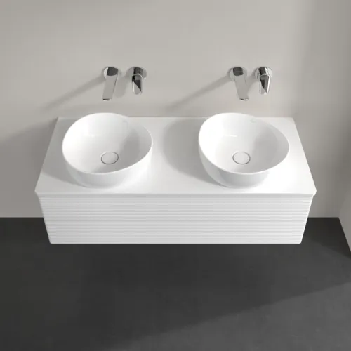Bild von VILLEROY BOCH Antao Waschbeckenunterschrank, 2 Auszüge, 1200 x 360 x 500 mm, Front mit Struktur, Glossy White Lacquer / Glossy White Lacquer #K24110GF