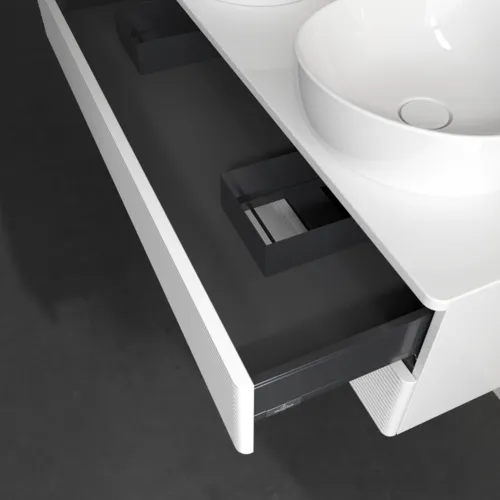 Bild von VILLEROY BOCH Antao Waschbeckenunterschrank, 2 Auszüge, 1200 x 360 x 500 mm, Front mit Struktur, Glossy White Lacquer / Glossy White Lacquer #K24110GF