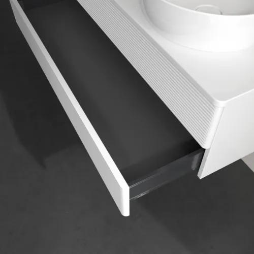 Bild von VILLEROY BOCH Antao Waschbeckenunterschrank, 2 Auszüge, 1200 x 360 x 500 mm, Front mit Struktur, Glossy White Lacquer / Glossy White Lacquer #K24110GF