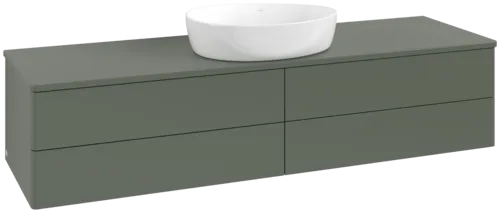 Bild von VILLEROY BOCH Antao Waschbeckenunterschrank, 4 Auszüge, 1600 x 360 x 500 mm, Front ohne Struktur, Leaf Green Matt Lacquer / Leaf Green Matt Lacquer #K25010HL